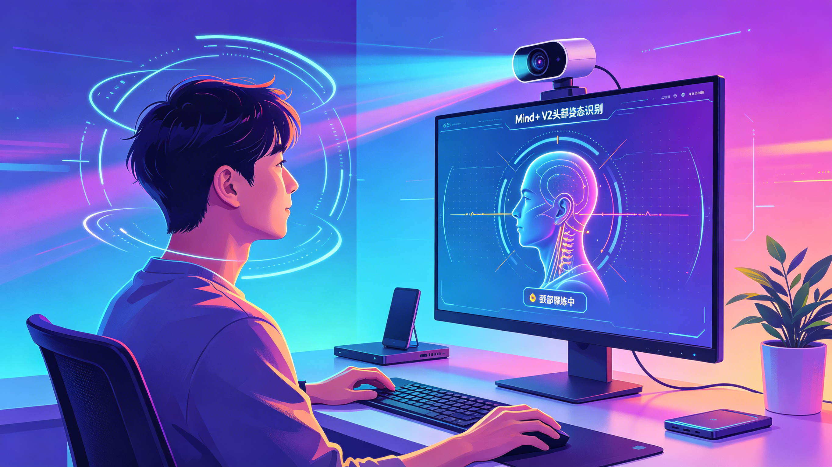 【灵感数字组】头姿识练仪 —— 基于Mind+ V2姿态分类的颈部舒缓锻炼项目